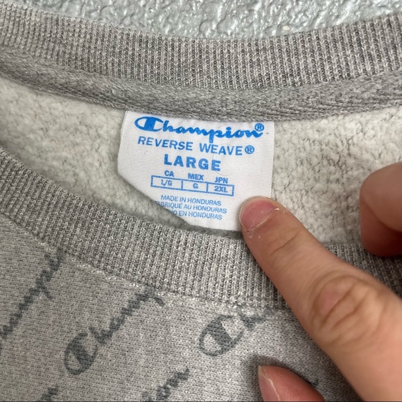 Champion Women's Printed Reverse Weave Crewneck Sweatshirt - Picture 4 of 6